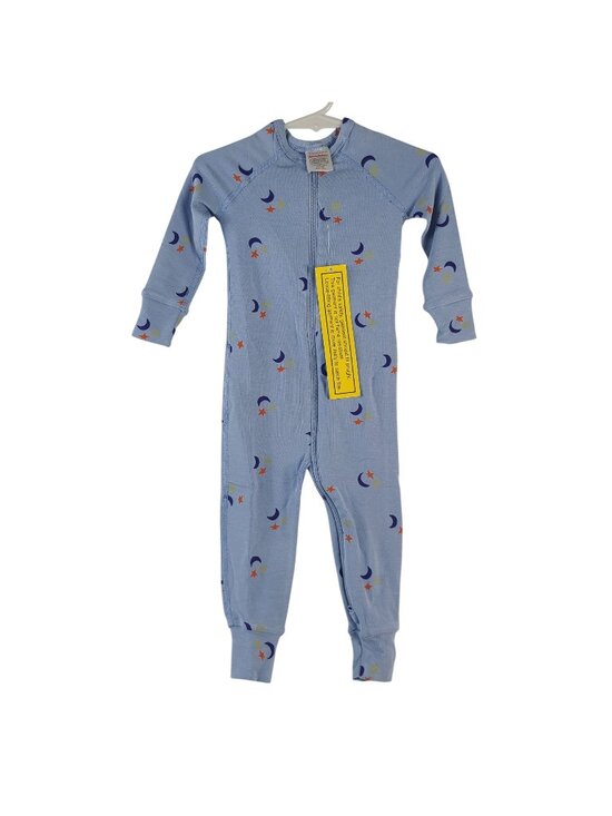 Hanna Andersson Other - Hanna Andersson Baby Blue Pajamas Sleeper 12-18M Tencel Modal Moon & Star Print